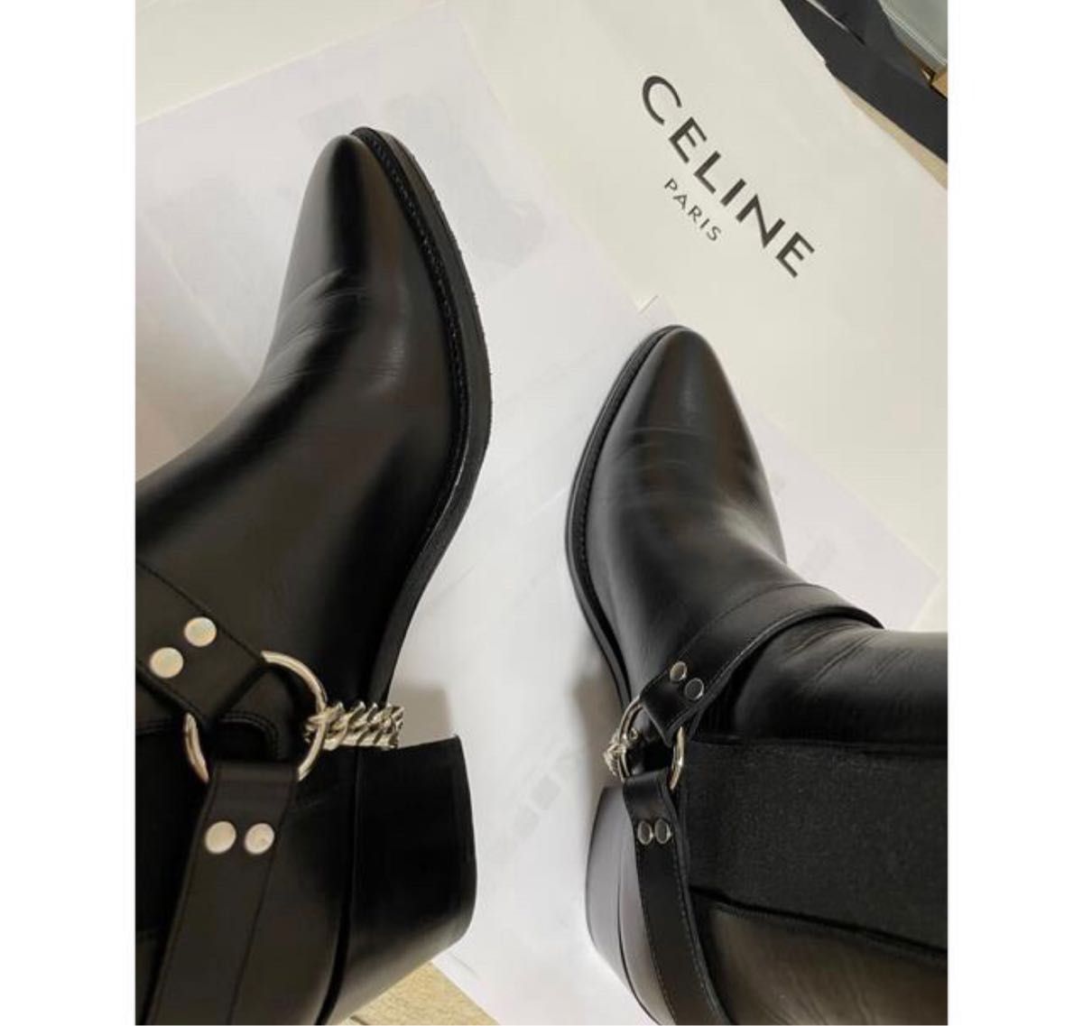 CELINE セリーヌ カマルグバイカーチェルシーブーツ 登坂広臣 CELINE セリーヌ カマルグバイカーチェルシーブーツ 登坂広臣