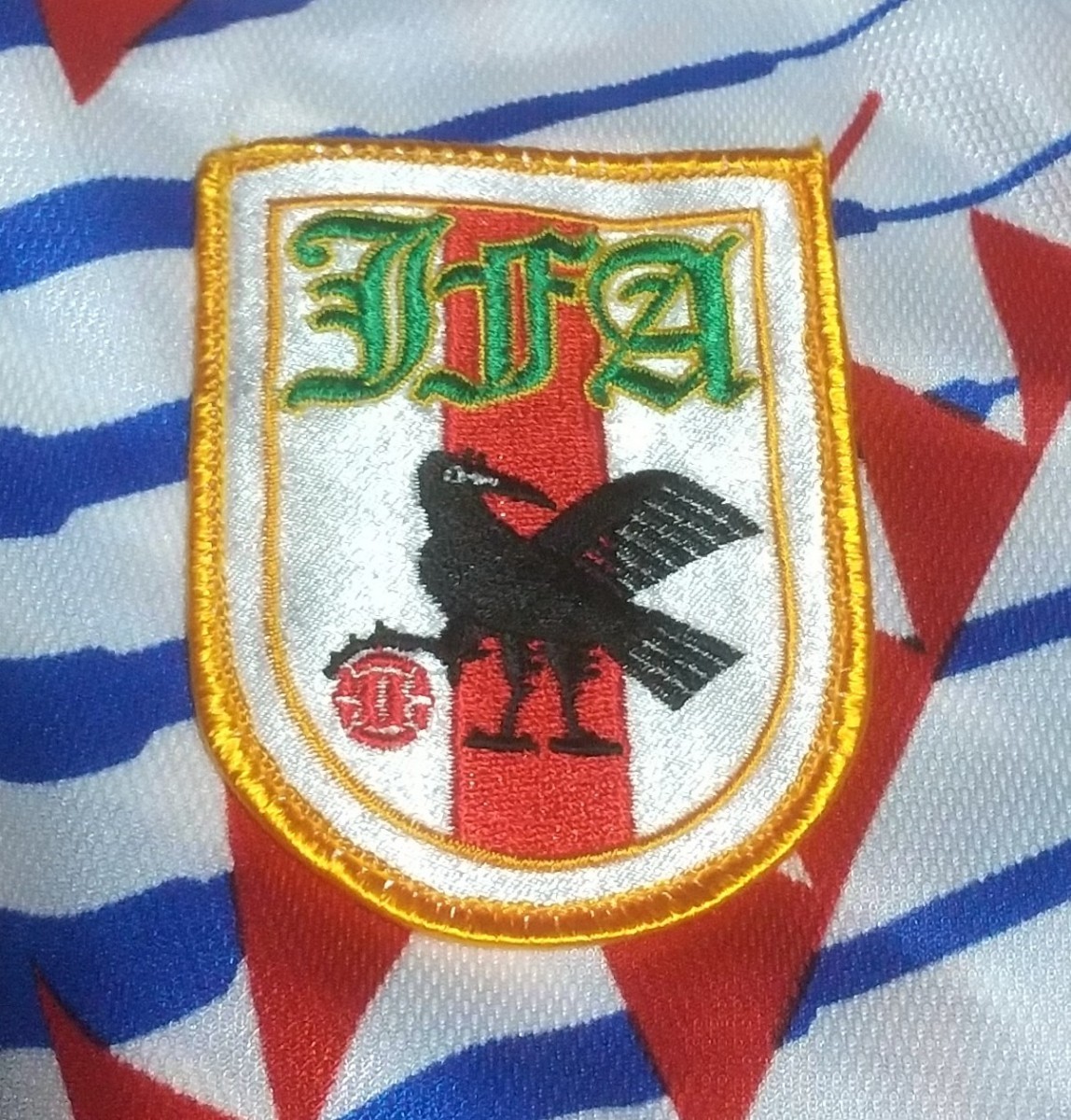 値下げ交渉 1994年 日本代表 asics/アシックス 日本製 検) JFA JAPAN OFFICIAL SHIRT KAZU FIFA WORLD CUP カズ ドーハ ワールドカップ Y2K_画像5