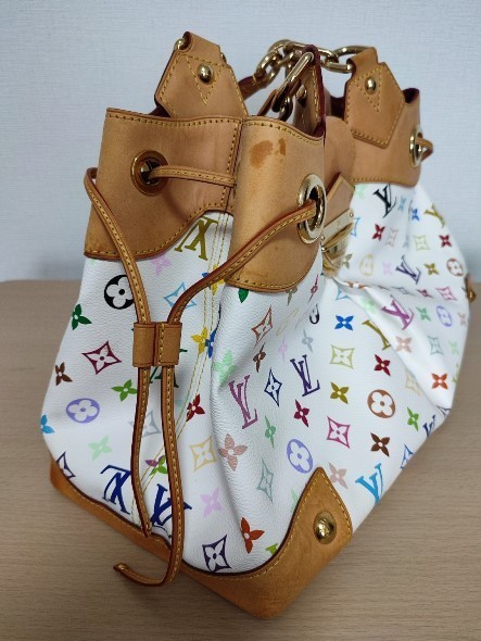 ●LOUIS VUITTON●ハンドバッグ●モノグラム マルチカラー ウルスラ ブロン●USED!!の画像4