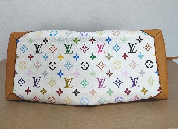 ●LOUIS VUITTON●ハンドバッグ●モノグラム マルチカラー ウルスラ ブロン●USED!!の画像10