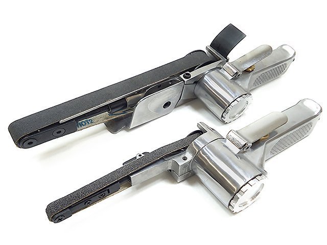 完璧 20mm 10mm エアーベルトサンダー 【60日安心保証付】 板金塗装工具 パテ盛 スポット溶接剥がし バリ取り 替えベルト付 角度調整 2台セット エアーサンダー 完璧 20mm 10mm エアーベルトサンダー 【60日安心保証付】 板金塗装工具 パテ盛 スポット溶接剥がし バリ取り 替えベルト付 角度調整 2台セット エアーサンダー