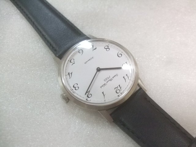 デッドストック未使用1970s特別限定品メンズオリエントホワイトダイヤル手巻腕時計　X591_画像6