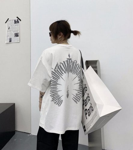半袖Tシャツ 大きいサイズ 韓国ファッション レディース ホワイト 2XL