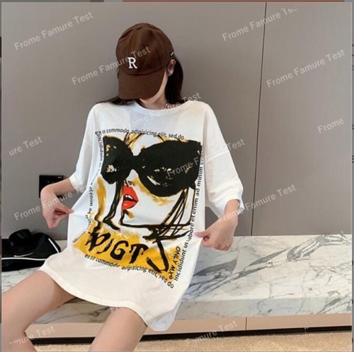 韓国風 女夏新しい 大きいサイズ半袖Tシャツ ホワイト L 気質 