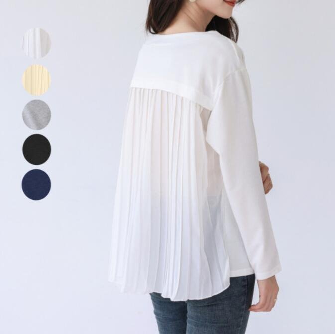 韓国風 レディース 長袖Tシャツ 新しい春 気質 ファッションTシャツ ホワイト XL