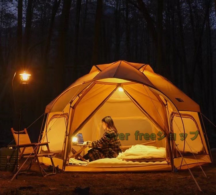 品質保証★オールシーズン使える テント ワンタッチ テント ファミリー 公園 収納袋付き 4-5人用 ドーム型テント ポップアップテント