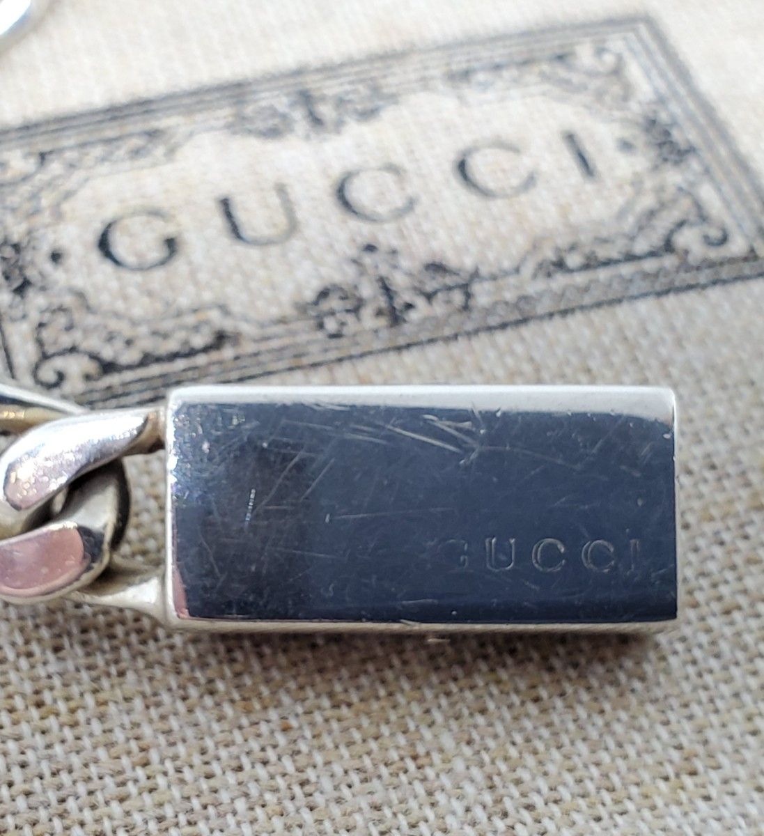 【超レア廃盤品】GUCCI 喜平 フラットリンクチェーン ブレスレット 19号