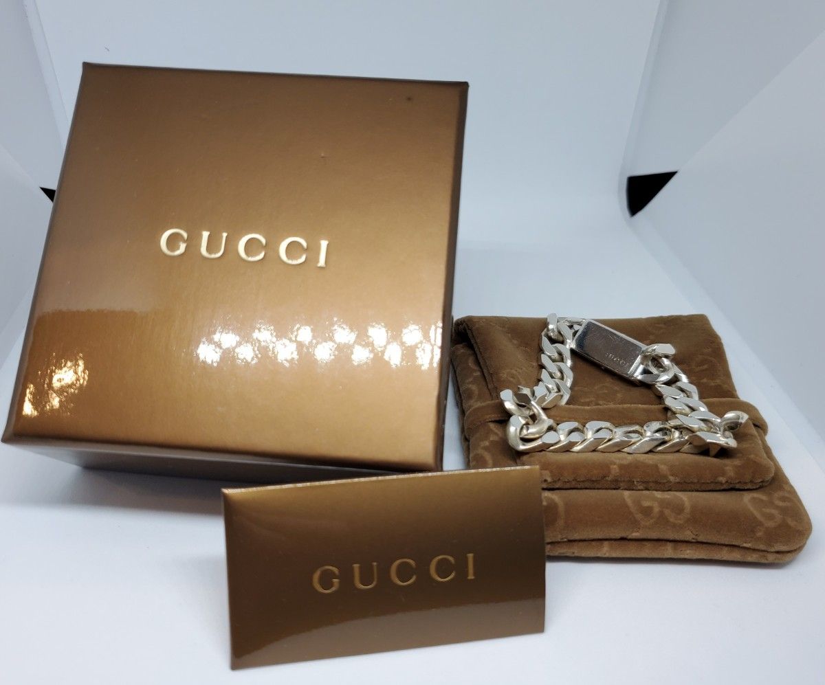 【超レア廃盤品】GUCCI 喜平 フラットリンクチェーン ブレスレット 19号