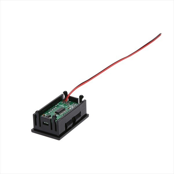 [ new goods ] panel installation type digital voltmeter green 2 line type DC3.2v~DC30v Green green voltmeter .