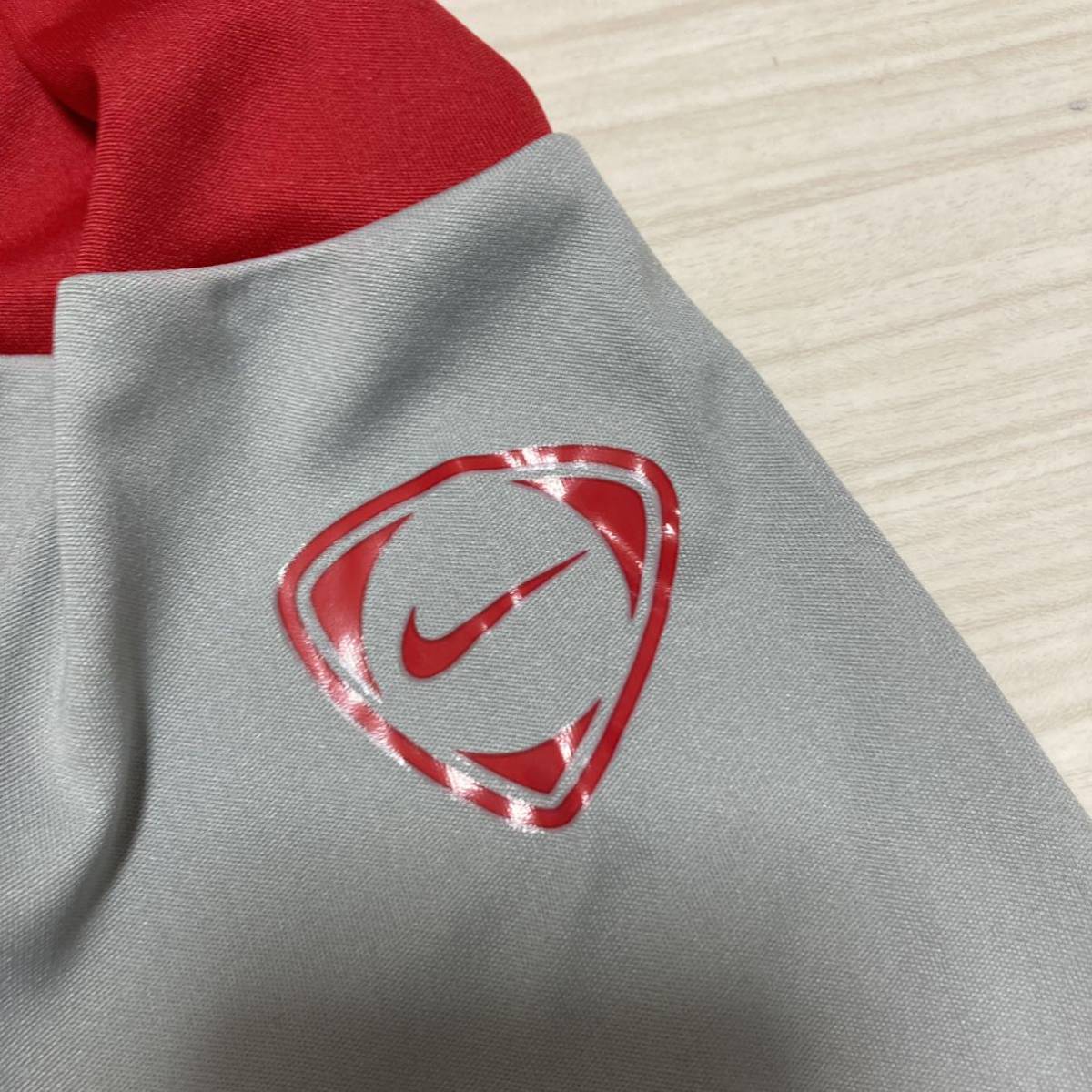 美品 09/10モデル■NIKE ナイキ アーセナル■ユニフォーム ジャージ M 赤 レッド グレー Arsenal Training Shirt オフィシャル