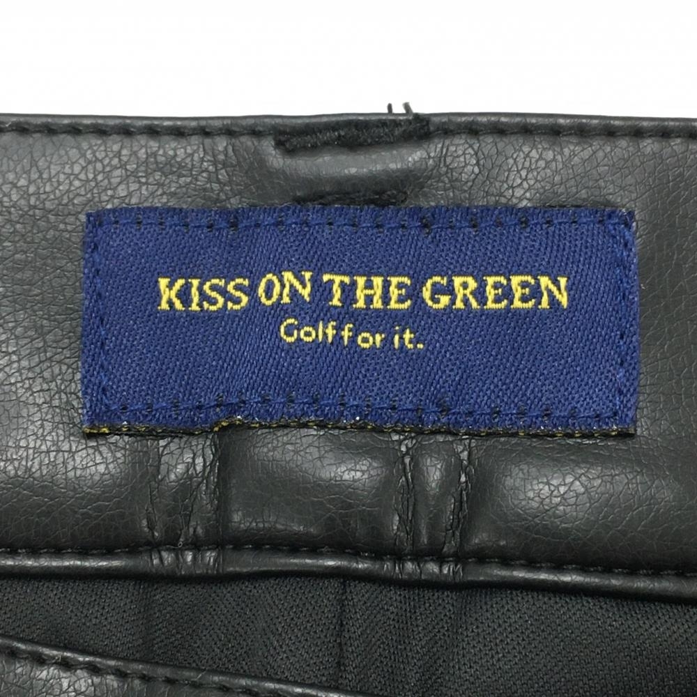 【超美品】キスオンザグリーン 合皮スカート 黒 裾レース 内側インナーパンツ レディース 2(M) ゴルフウェア kiss on the green_画像6