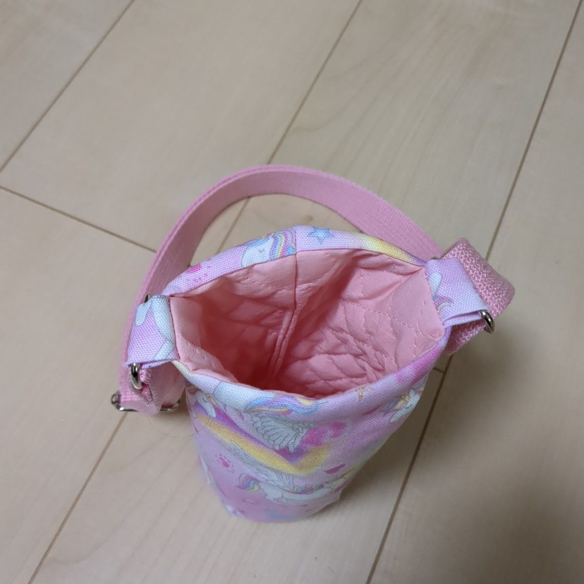 ○手数料無料!! ピンクのユニコーン柄の水筒カバー スケーターSDC4用