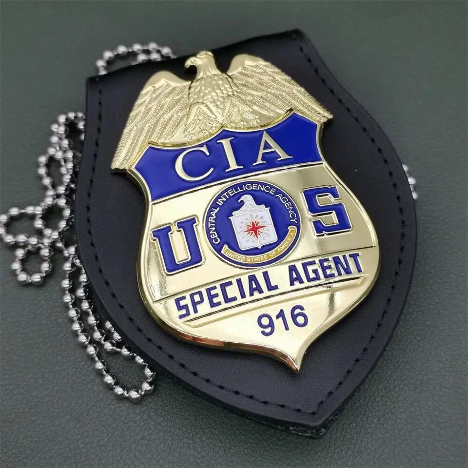 米国 CIA 特別捜査官 No.916 専用バッジホルダーセット　レプリカ