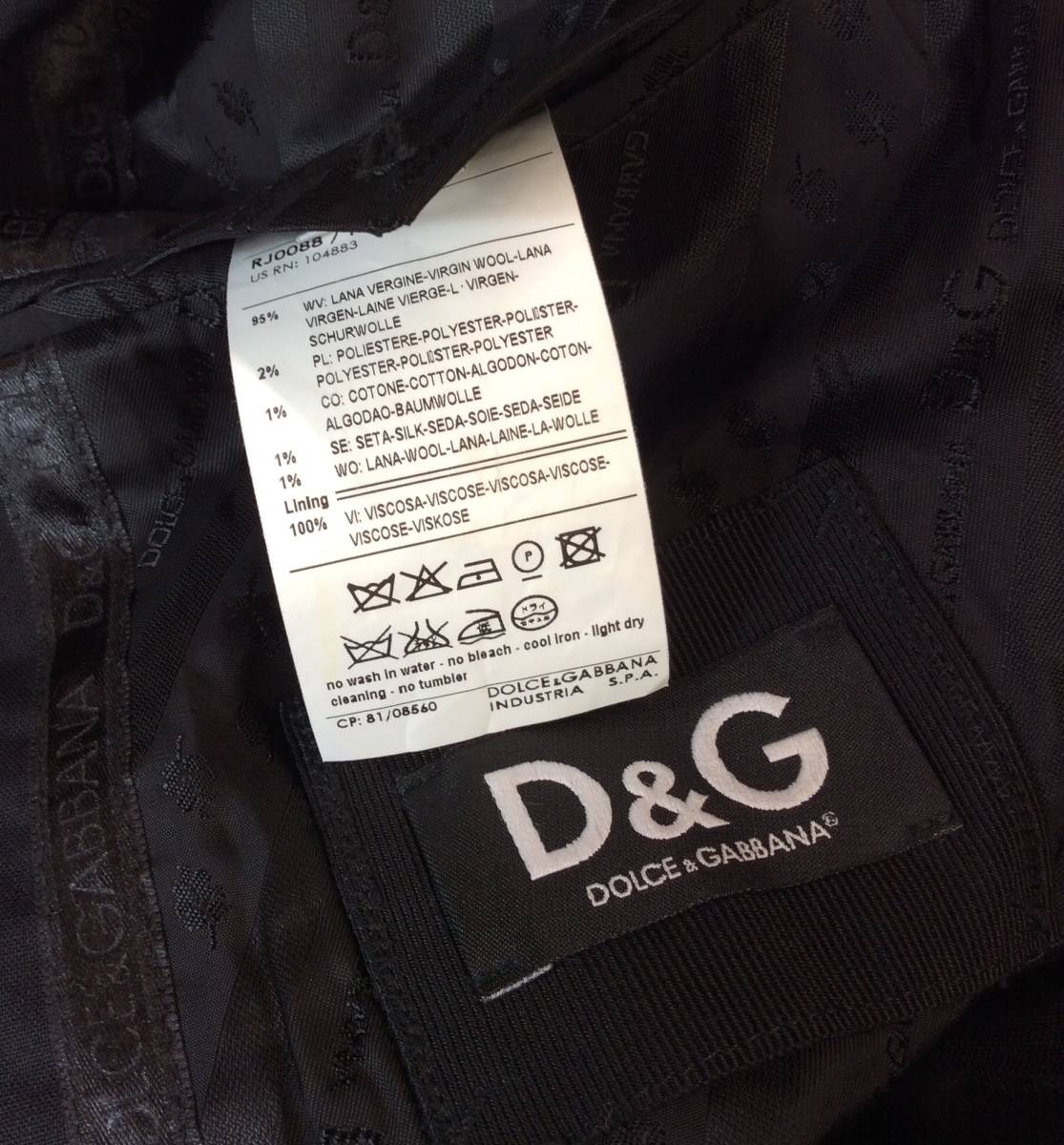 DOLCE&GABBANA D&G Dolce and Gabbana Dolce&Gabbana tailored jacket дизайн шерсть полиэстер чёрный ITALY производства мужской 50 (ma)