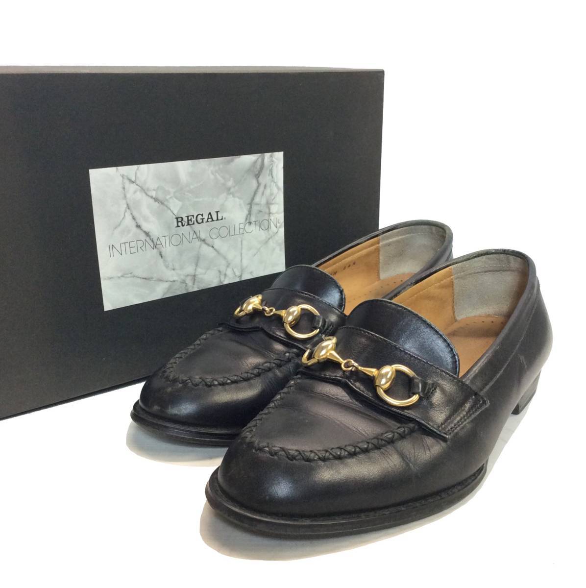REGAL INTERNATIONAL COLLECTION リーガル インターナショナル コレクション ビットローファー ドレスシューズ 革靴 ブラック 24.5cm