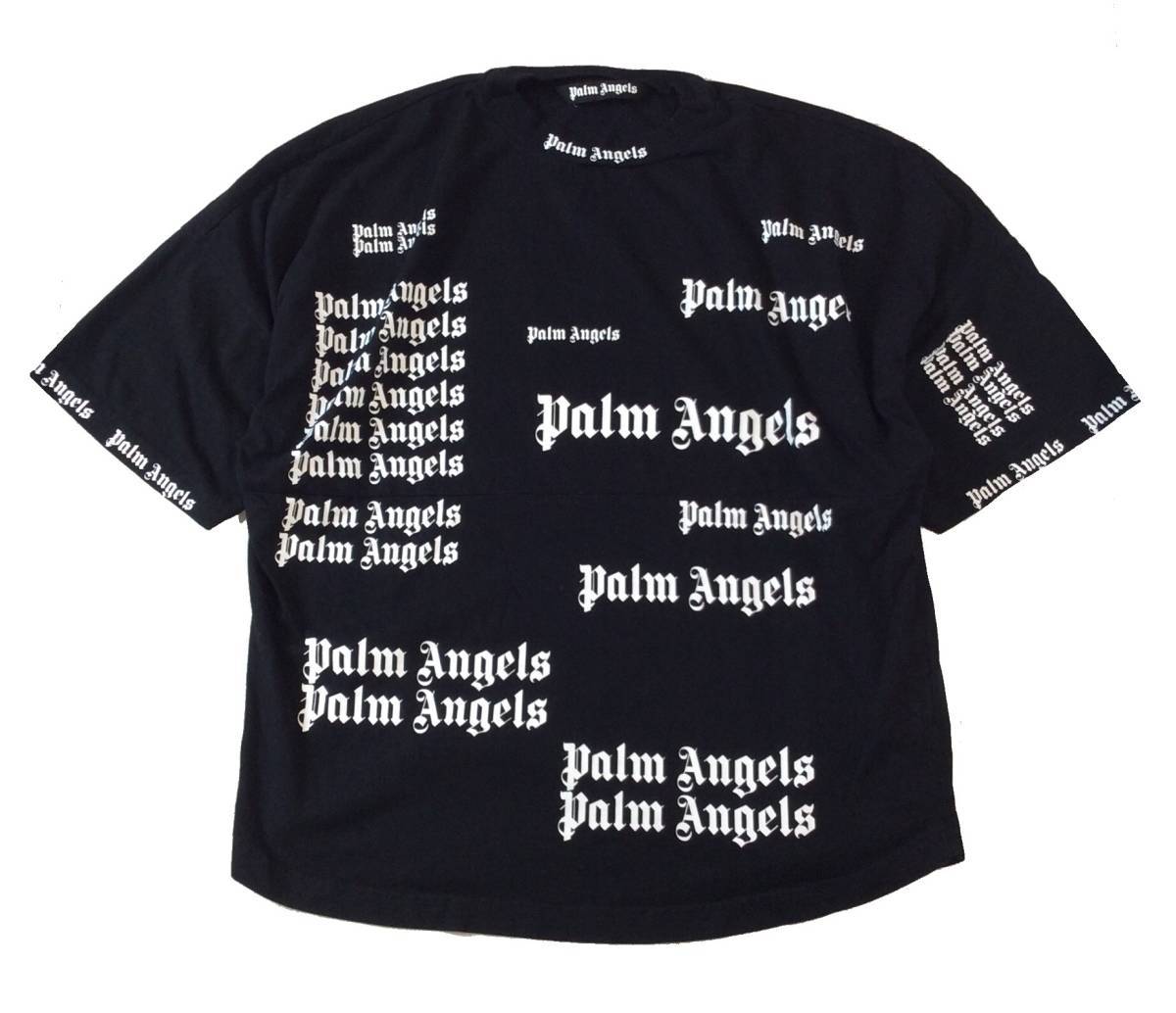 Palm Angels パームエンジェルス 総柄 半袖Ｔシャツ ブラック メンズ XL (ma)