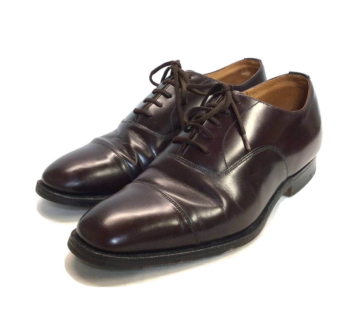 チャーチ Church\'s ENGLAND製 CUSTOM GRADE 3都市 ストレート ドレスシューズ 革靴 CONSUL ブラウン メンズ 6.5 (ma)