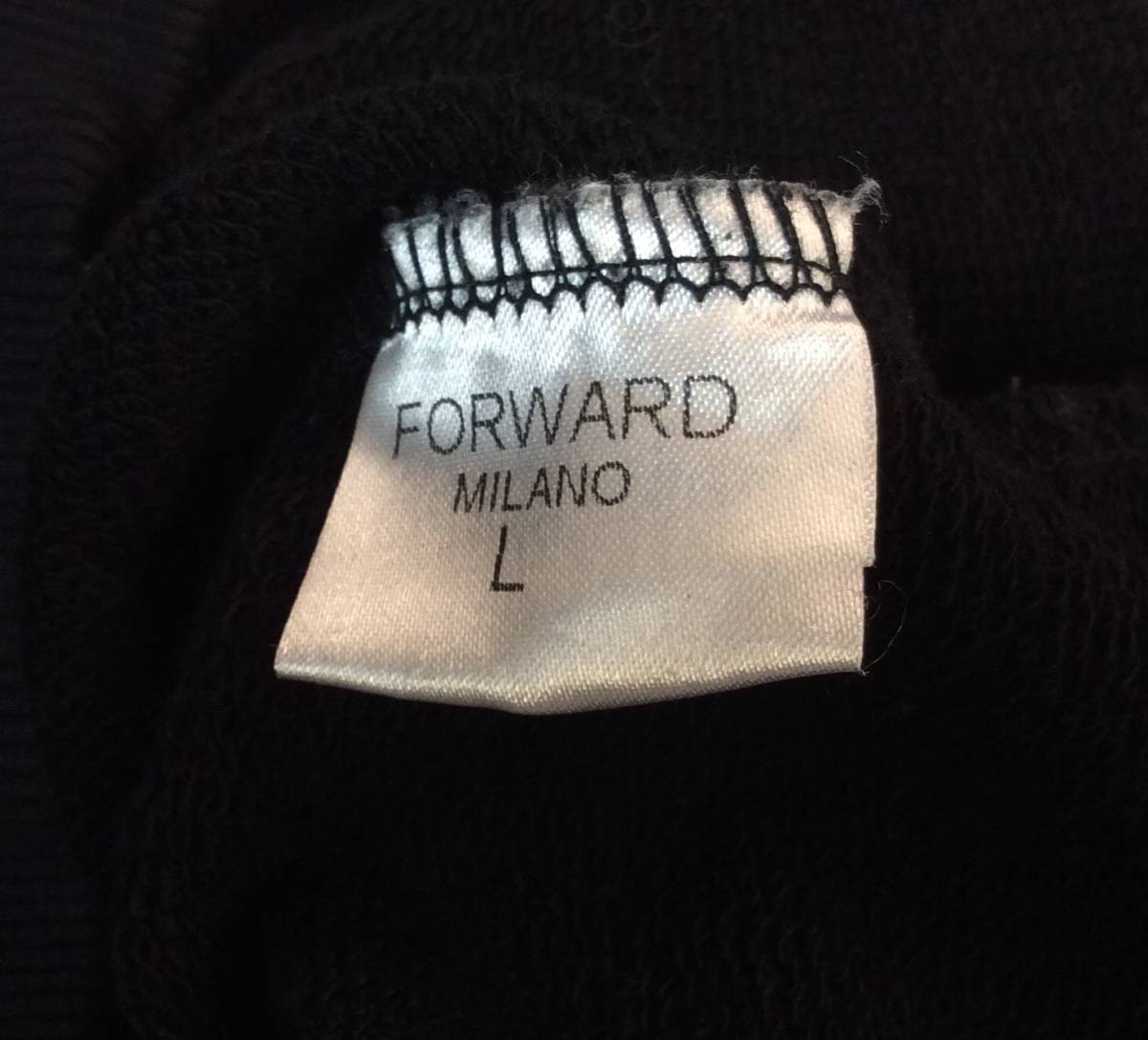 Forward MILANO フォワードミラノ スウェット トレーナー ブラック ITALY製 メンズ L (ma)_画像6