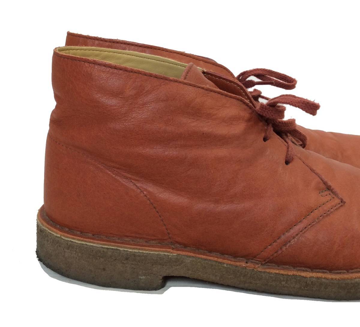 Clarks クラークス デザートブーツ 赤 レザーシューズ US10 28cm位 メンズ_画像4