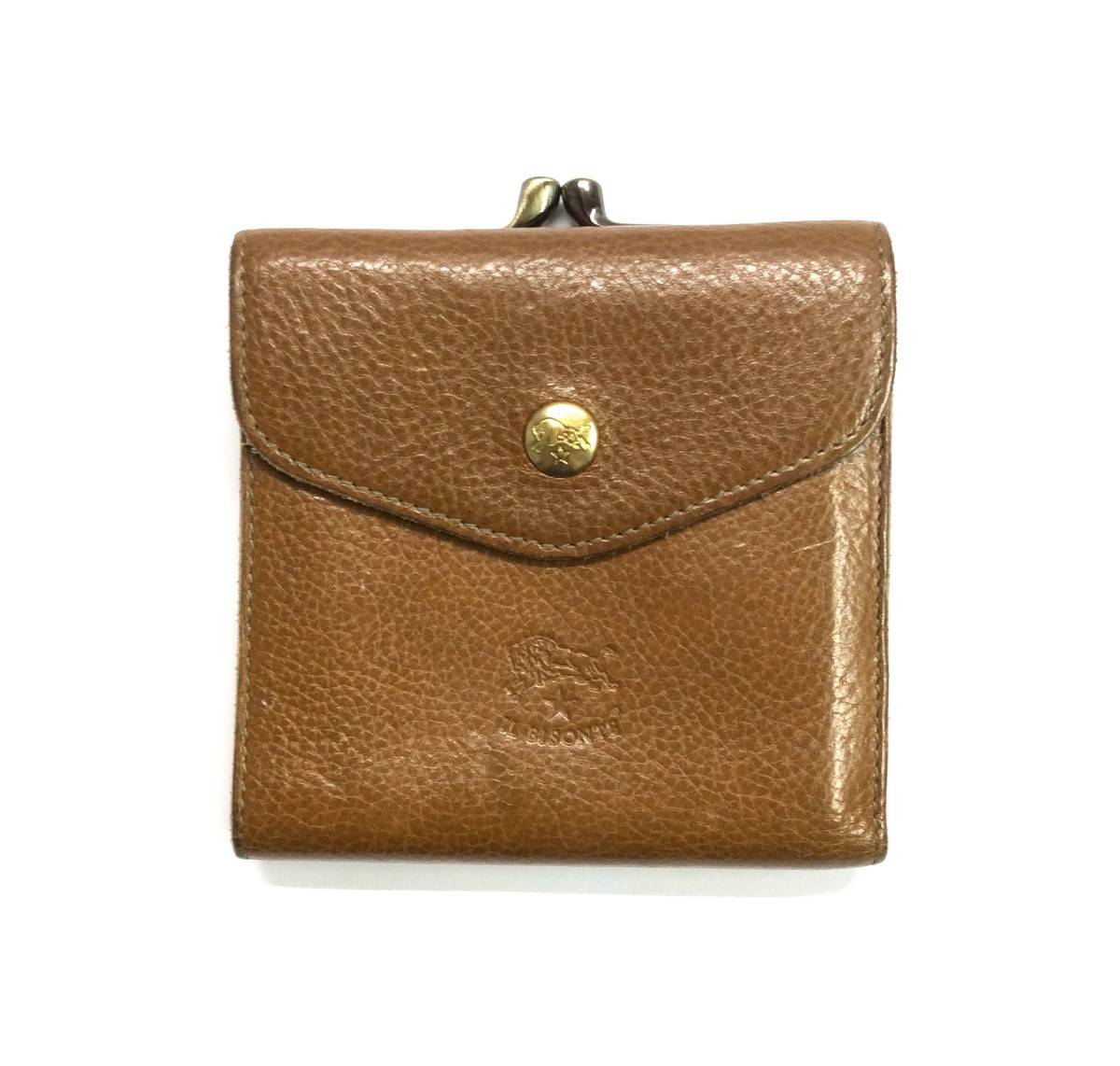  Il Bisonte IL BISONTE purse wallet bulrush . card-case . inserting change purse . leather Brown postage 250 jpy 