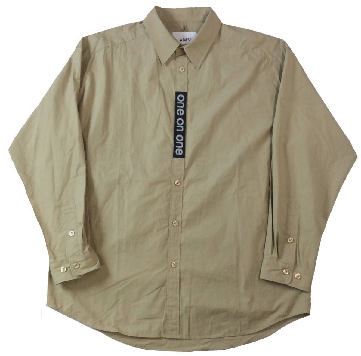 美品 WTAPS × UNDERCOVER ダブルタップス アンダーカバー one on one 長袖シャツ コットン ベージュ XL