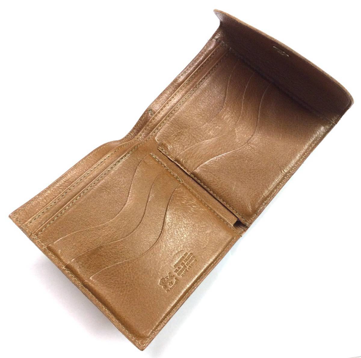  Il Bisonte IL BISONTE purse wallet bulrush . card-case . inserting change purse . leather Brown postage 250 jpy 