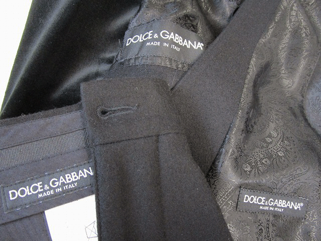 D) 新同 DOLCE&GABBANA 3ピース セットアップ スーツ ベルベット