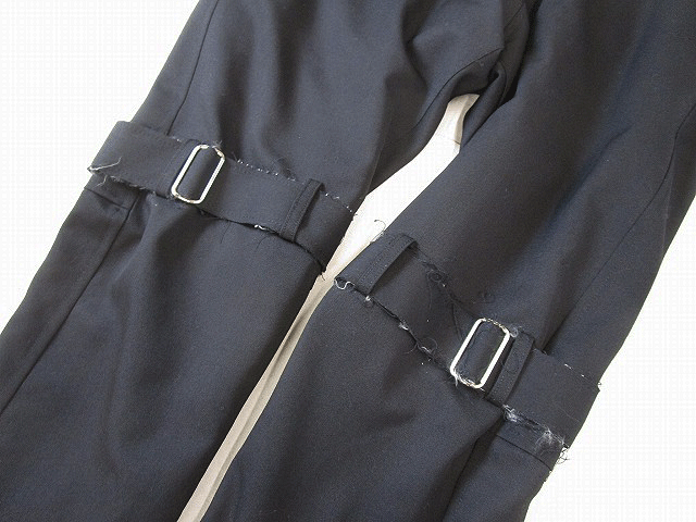 (D) 美品 sulvam サルバム 21SS Classic bandage pants S ブラック ボンテージパンツ_画像2