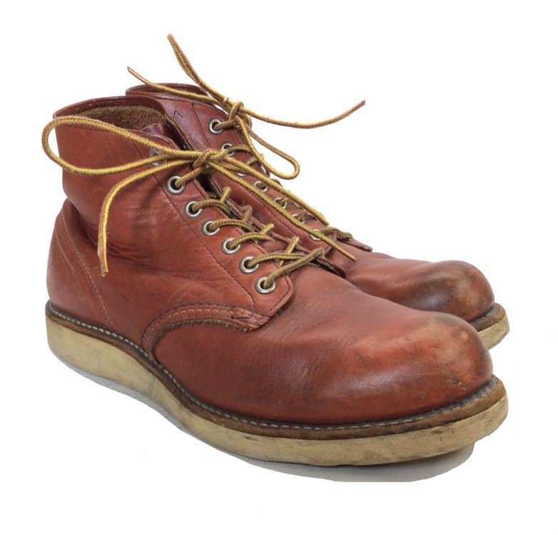 RED WING レッドウィング アイリッシュセッター 羽タグ プレーントゥ ワークブーツ ブラウン 9D 27cm_画像2