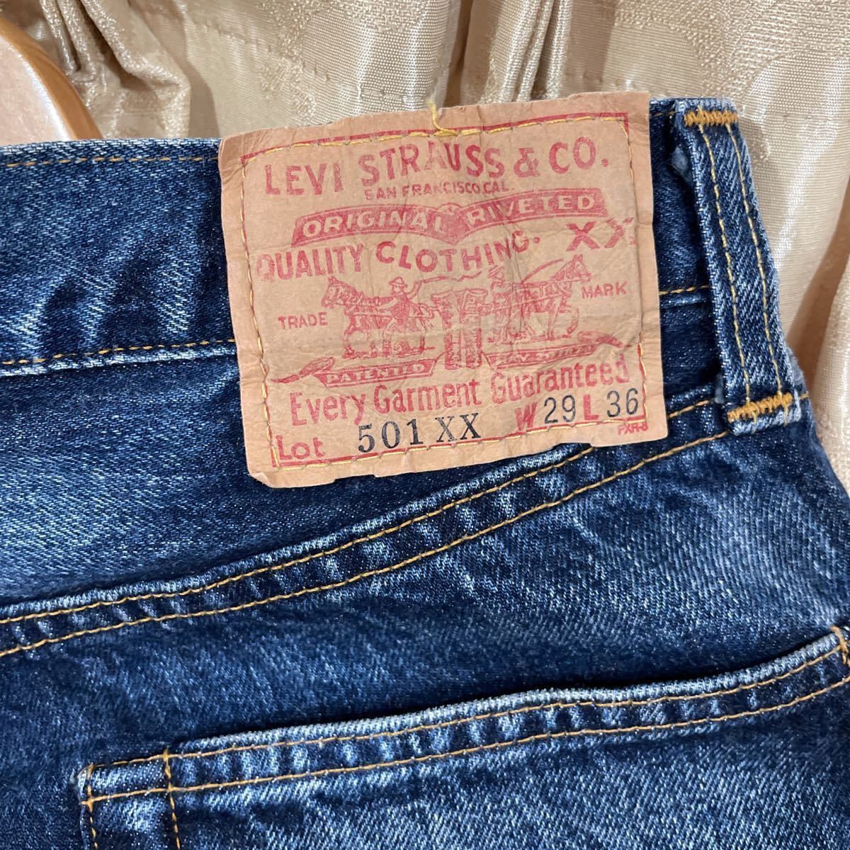 Levi’s リーバイス 復刻 501XX デニムパンツ バレンシア ビッグE USA製 W29 ブルー