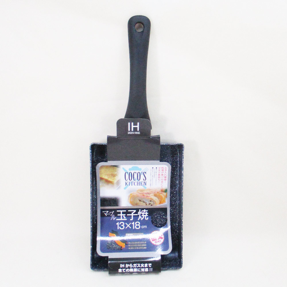 玉子焼 エッグパン 卵焼き器 13×18cm 3層特殊 マーブルコーティング フッ素樹脂加工 IH200V対応 直火OK Coco's Kitchen/6059/送料無料_画像4