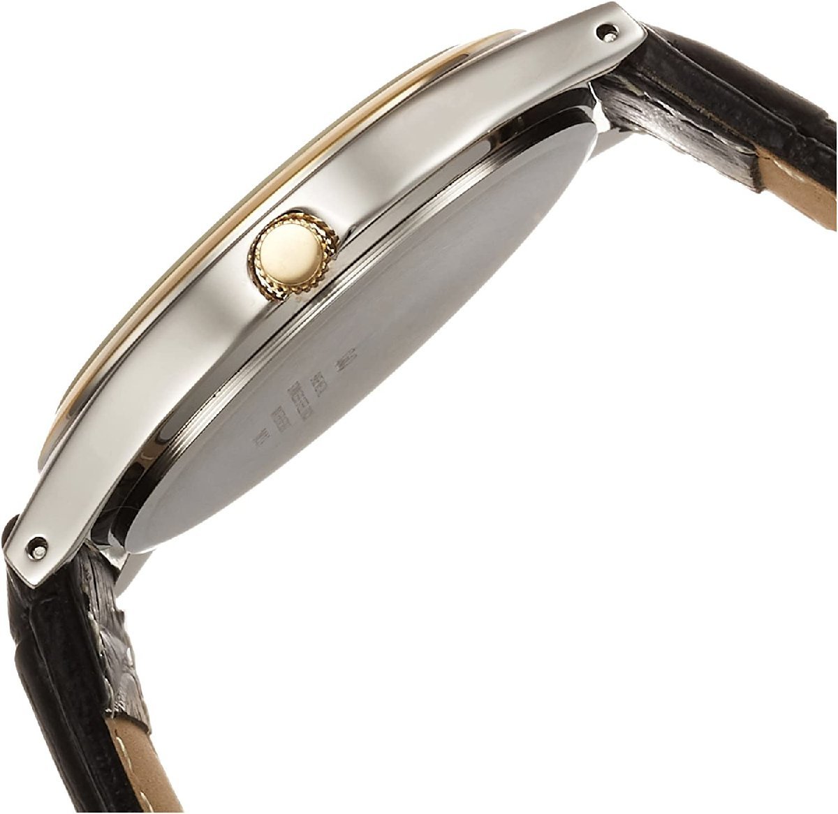 シチズン ファルコン 腕時計 日本製ムーブメント 革ベルト ホワイト/ブラック メンズ 紳士 QA66-504/9808/送料無料_画像3