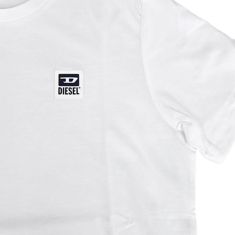 DIESEL ディーゼル 新品 半袖 Tシャツ A00356 RAAXJ 100 XXL ホワイト ワンポイント クルーネック 並行輸入品 クリックポストで送料無料_画像3