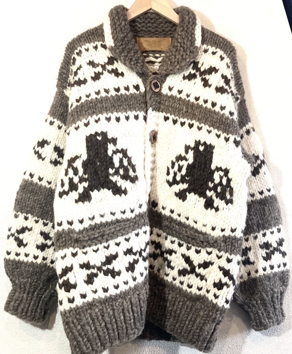 COWICHAN SWEATER サンダーバード イーグル メープル 焼き印 木製