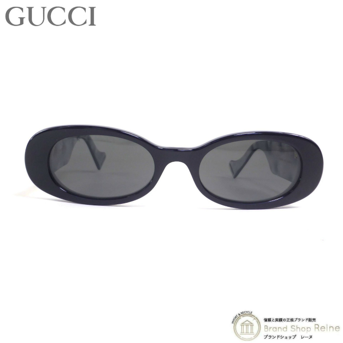 グッチ （GUCCI）オーバルフレーム サングラス GG0517S Black on Pearl（新品同様）中古_画像1