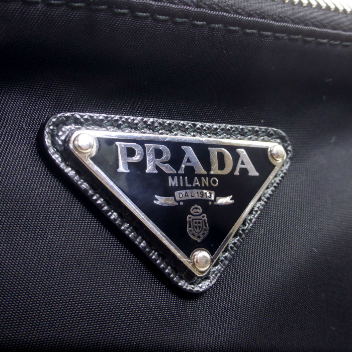 プラダ （PRADA） Re Edition 2000 ナイロン テスート×サフィアーノ Re-Nylon ポーチ付き ショルダー バッグ 1BH046 ブラック（中古）_画像6