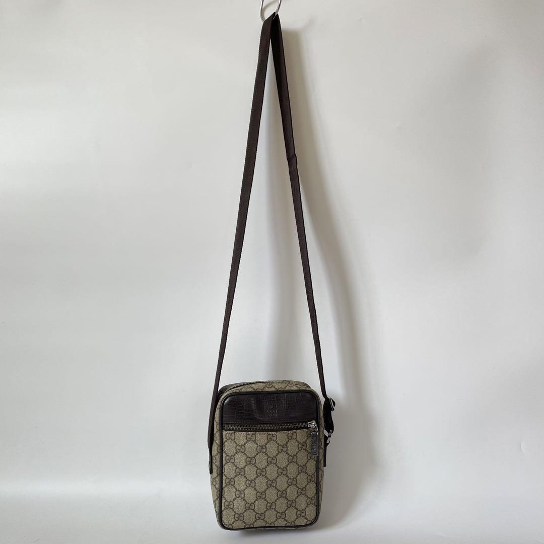 美品】GUCCI グッチ ショルダーバッグ ミニバッグ GG柄 PVCレザー