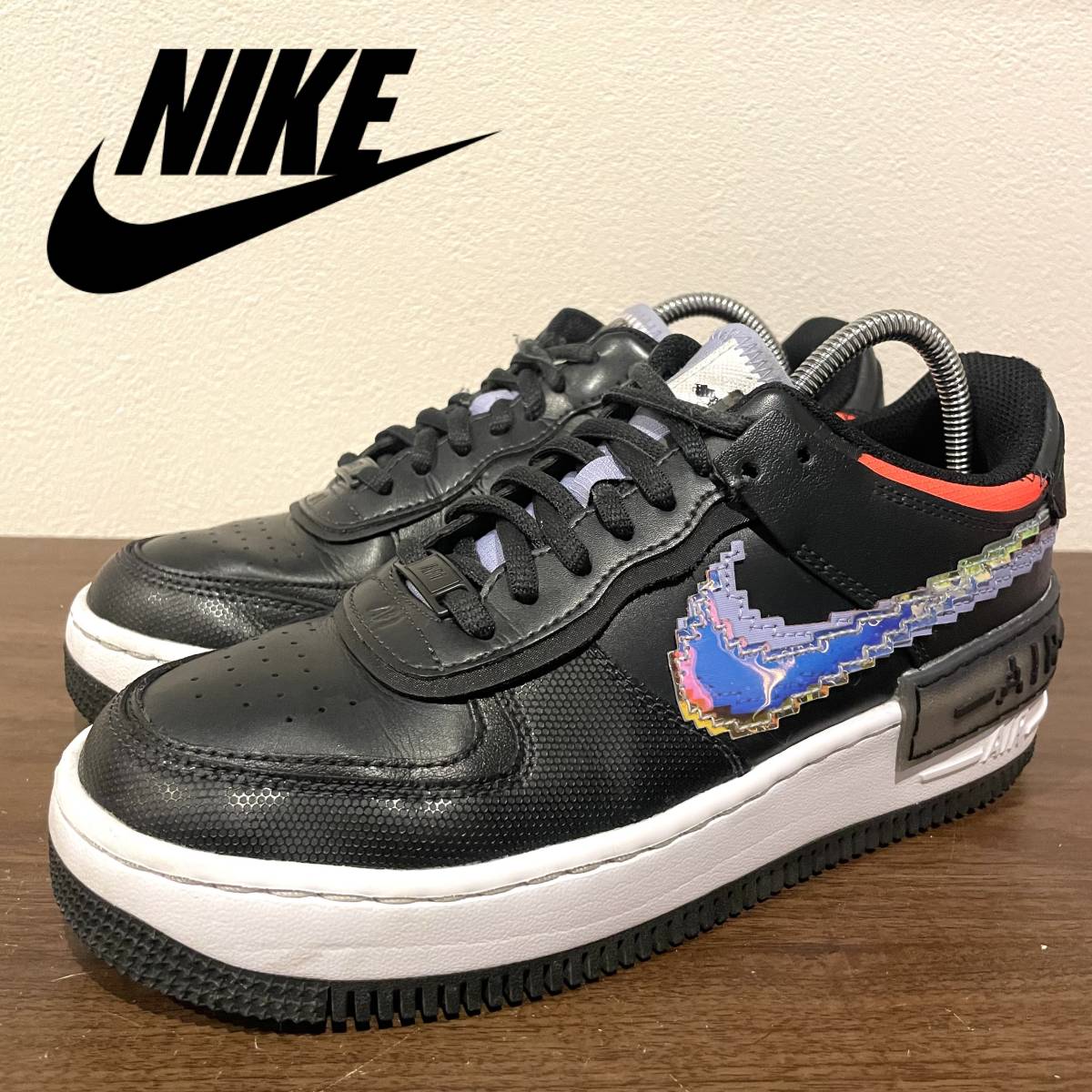 NIKE AIR FORCE 1 SHADOW PIXEL ナイキ エア フォース ワン シャドウ ピクセル ブラック レディース ローカットスニーカー カジュアル 24.5