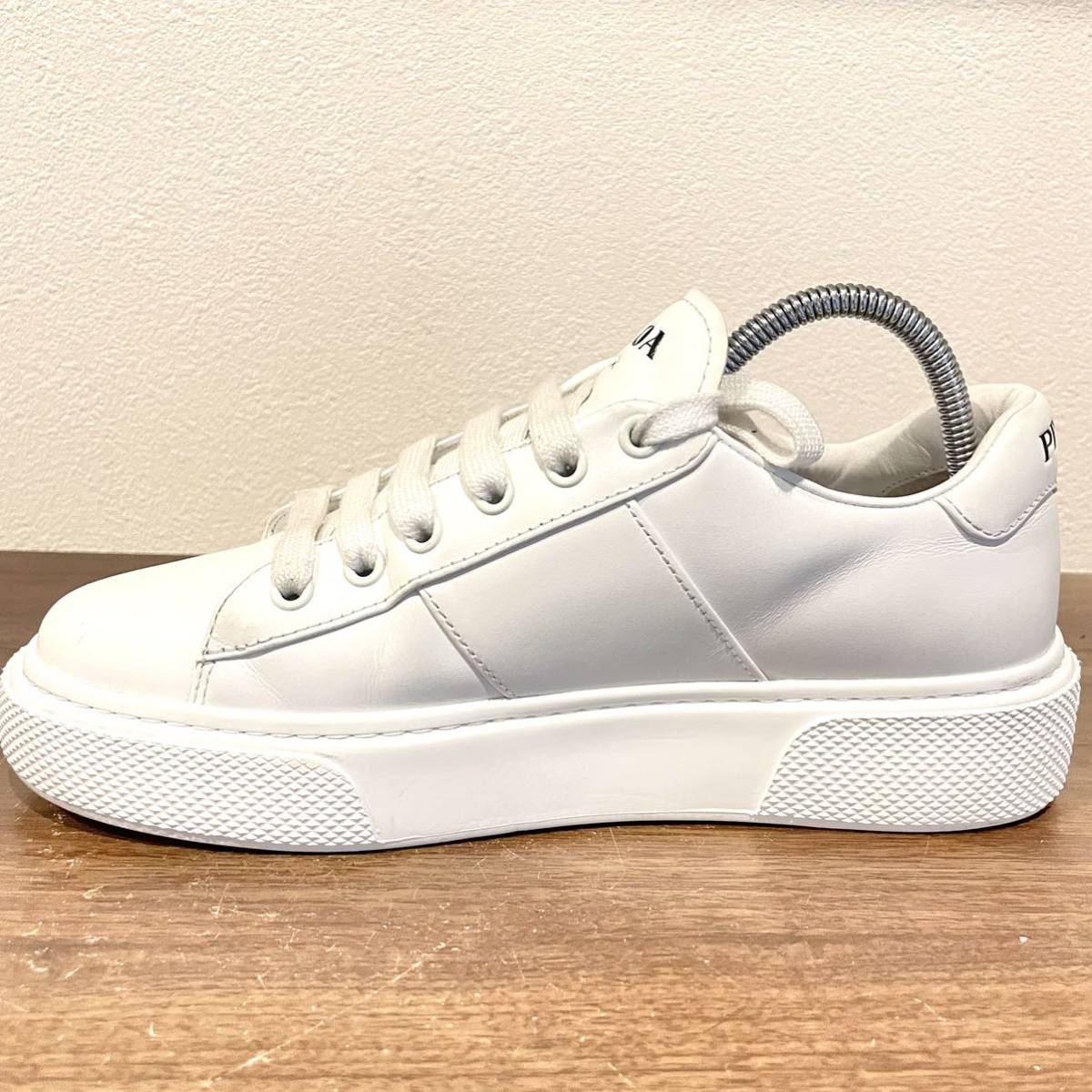 PRADA プラダ ロゴ ホワイト レザー スニーカー 1E223M 36/5