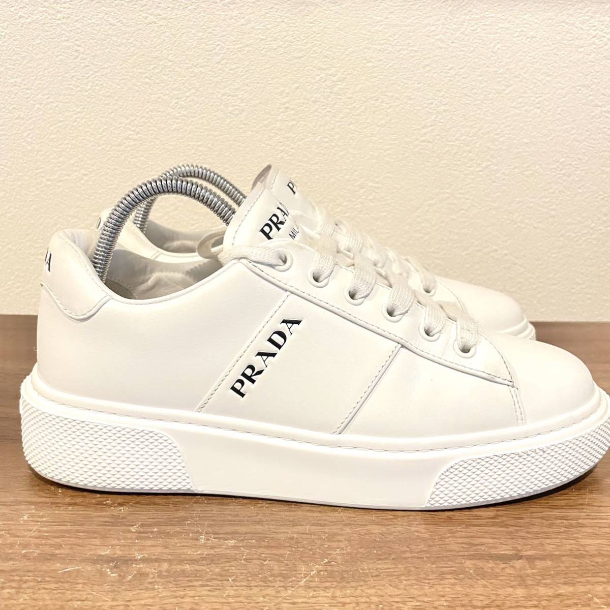 PRADA プラダ ロゴ ホワイト レザー スニーカー 1E223M 36/5