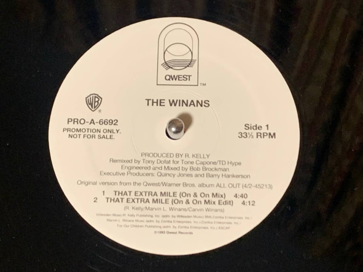 最初の  THE WINANS オリジナル US MILE EXTRA ♪THAT R&B、ソウル