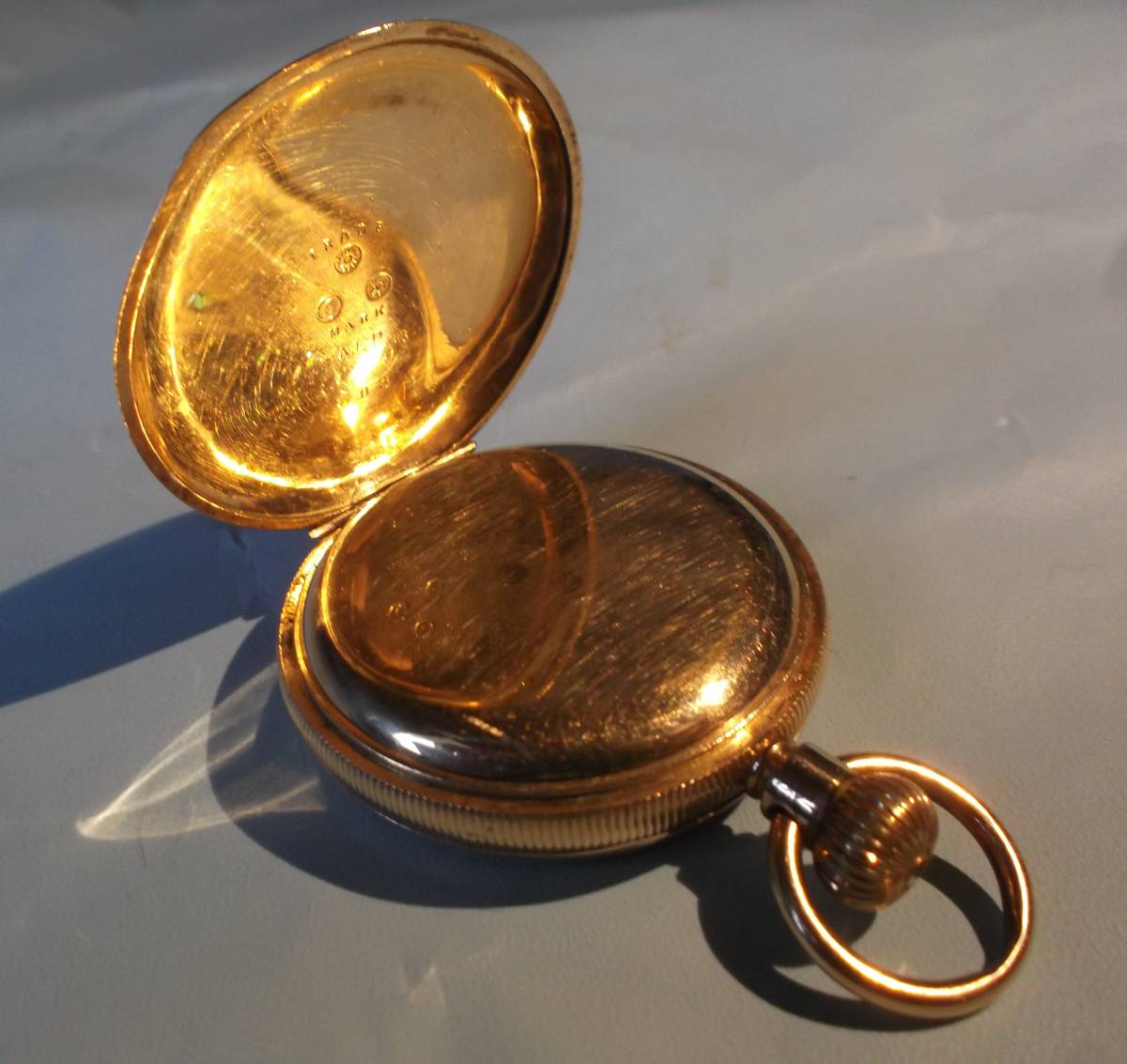 【2024年最新】大人気ブランドの人気アイテム WALTHAM ウォルサム 7石 14ct Gold TWO PLATES 懐中時計 手巻き 手巻き