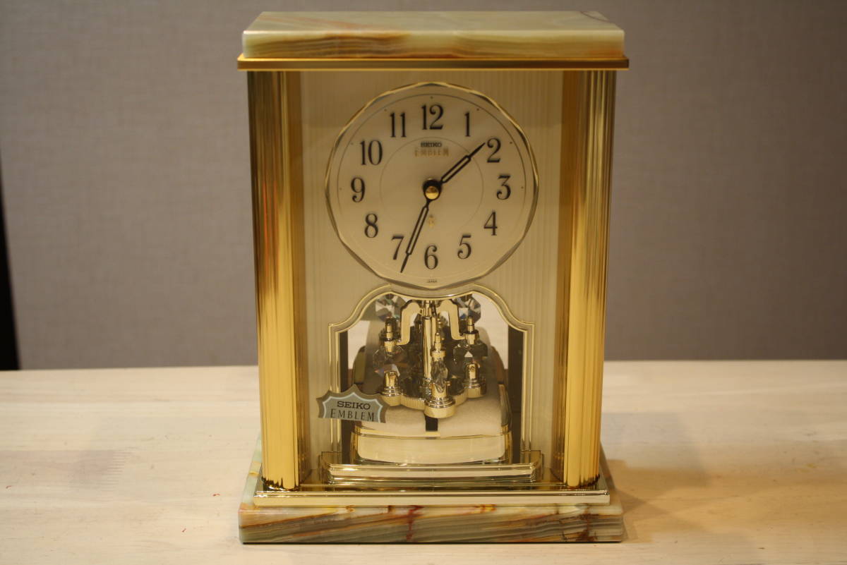 unused SEIKO EMBLEM Seiko emblem HW444G quartz bracket clock unused SEIKO EMBLEM Seiko emblem HW444G quartz bracket clock
