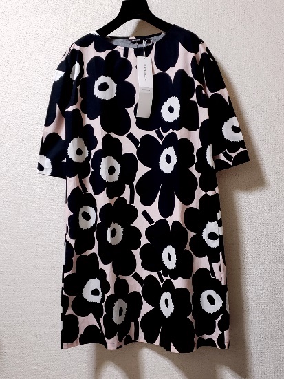  новый товар marimekko Tarika Pieni Unikko floral dress 38 One-piece редкость морской еж ko