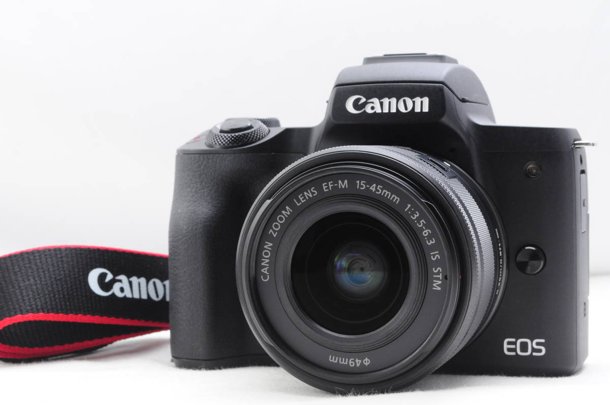 ★美品★ Canon ミラーレス一眼カメラ EOS Kiss M 標準ズームキット ブラック　（M921）