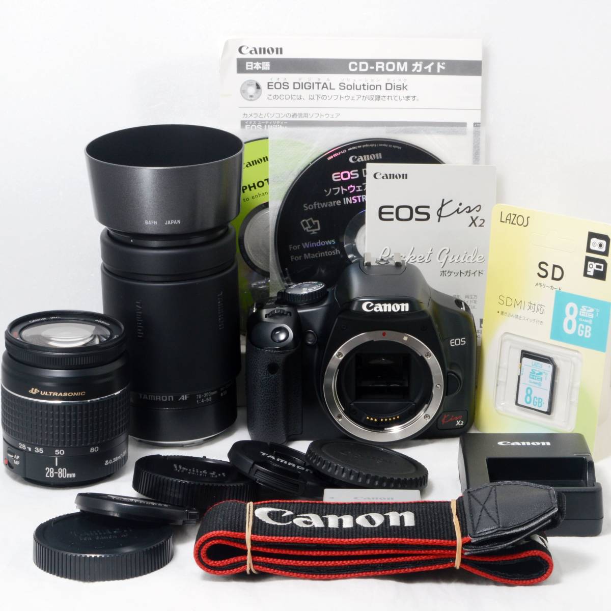 送料無料限定SALE Canon - EOS KISS X2 Wズーム、タムロン70-300 A17E