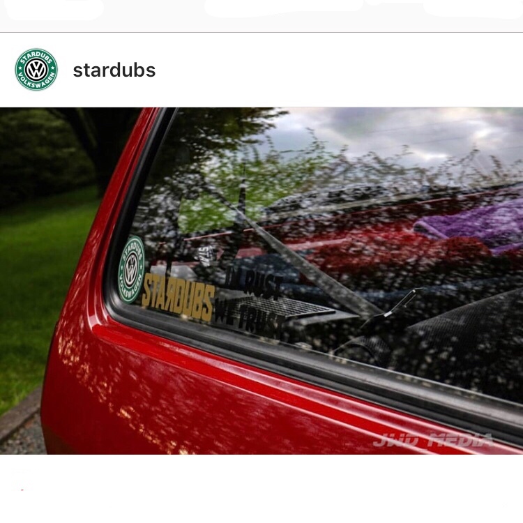 STARDUBS　 VW 抜きステッカー スターダブズ フォルクスワーゲン USDM 空冷 ゴルフ ビートル_画像3