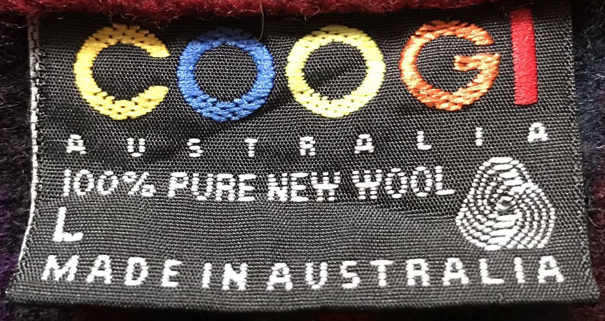 2022年秋冬新作 クージー ☆ AUSTRALIA COOGI ☆ vintage 90's 芸術