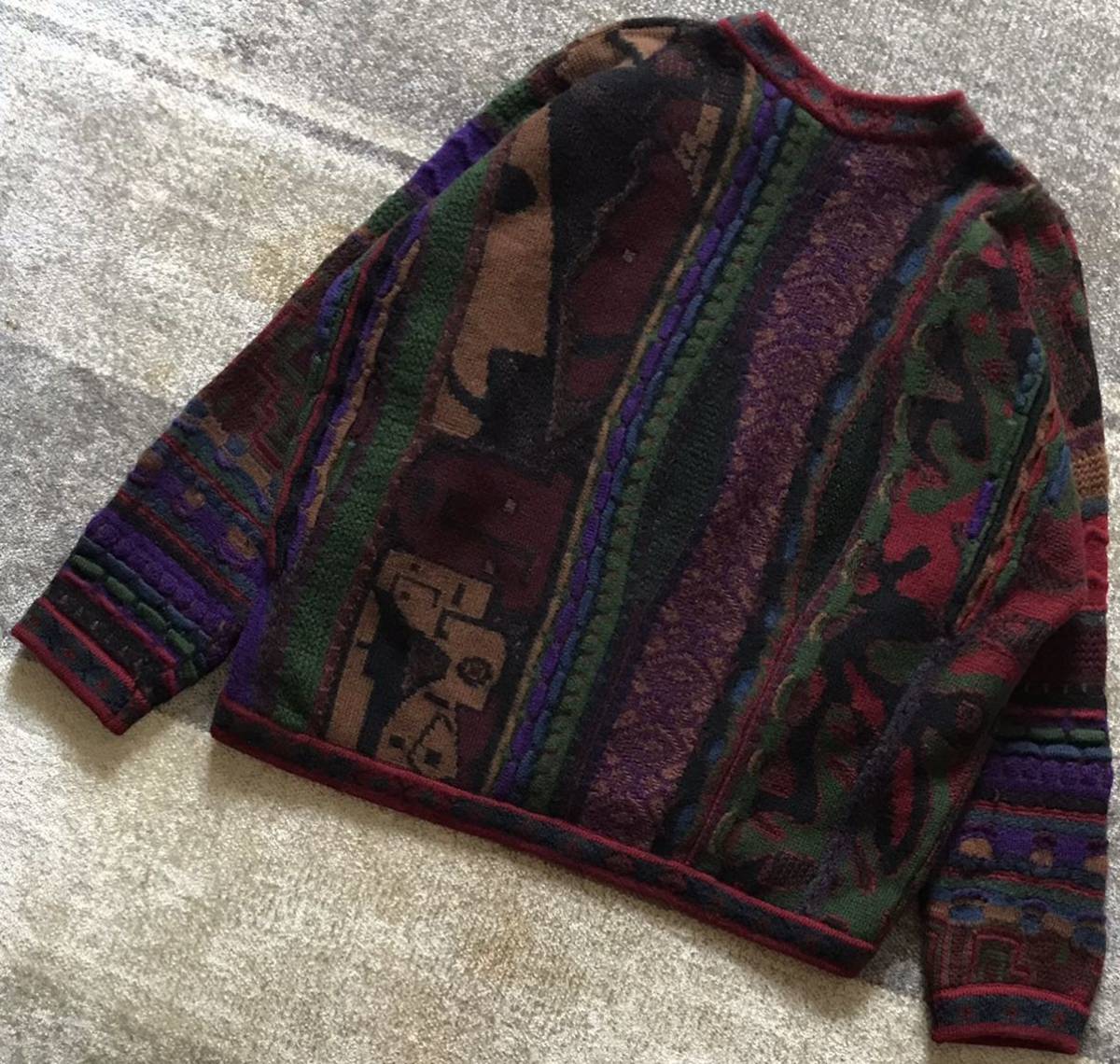 圧巻のデザイン 芸術 90's ニット vintage COOGI セーター S - 通販