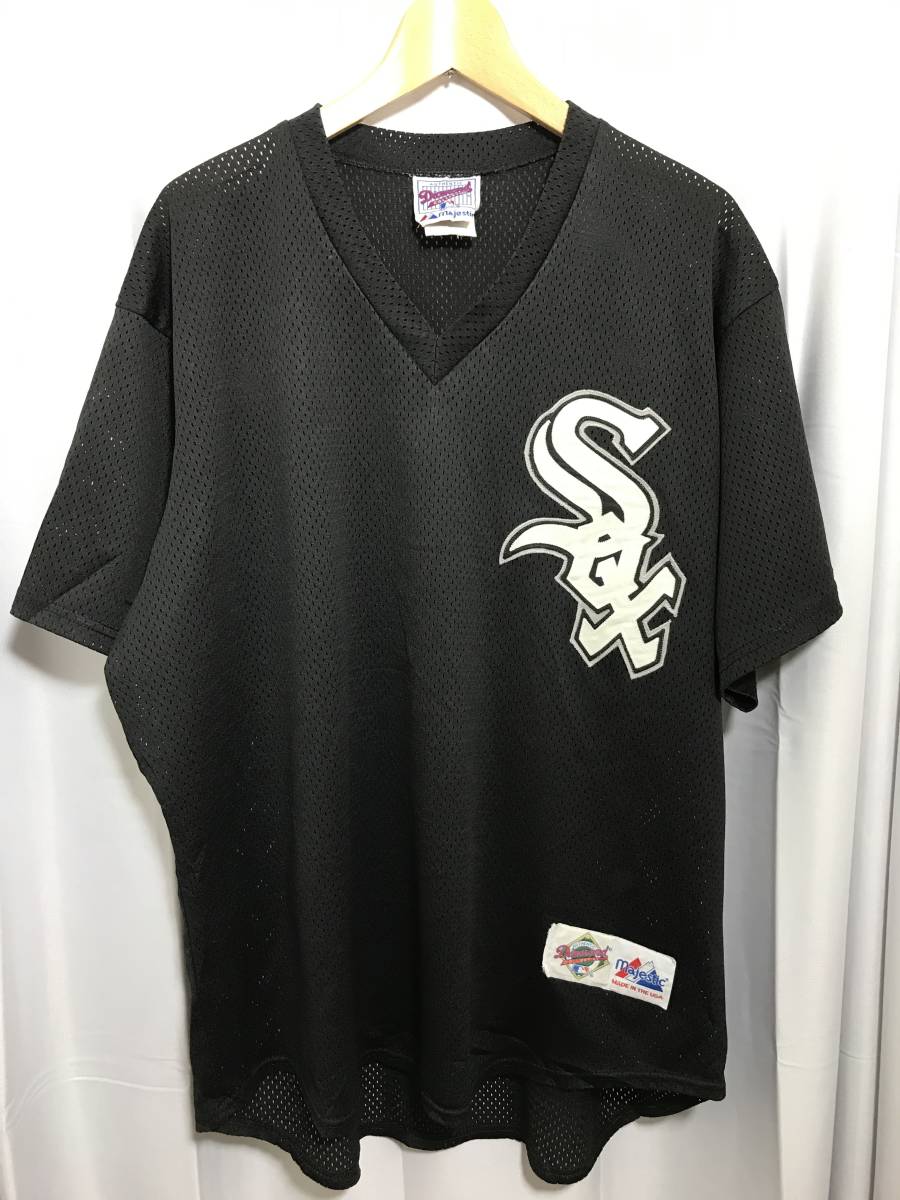 Majestic MLB game shirt Chicago Whitesox USA古着　ホワイトソックス　ベースボールシャツ　vintage オーバーサイズ　XXL size_画像1